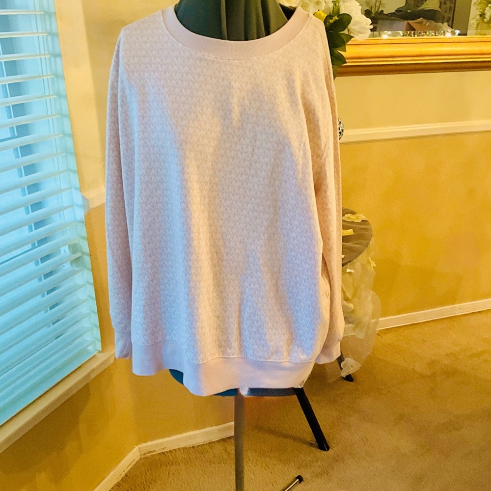 Women's oversized MK Monogrammed Pink Sweatshirt